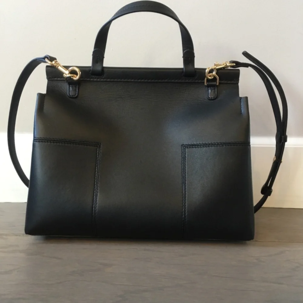 Tory Burch Block-T Leather Satchel